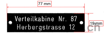 Beschriftung KV Türe (Typ 1)